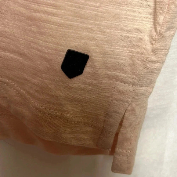 Jack & Jones.T shirt,men XL textured light peach  short sleeve, rolled up cuff - Picture 5 of 13